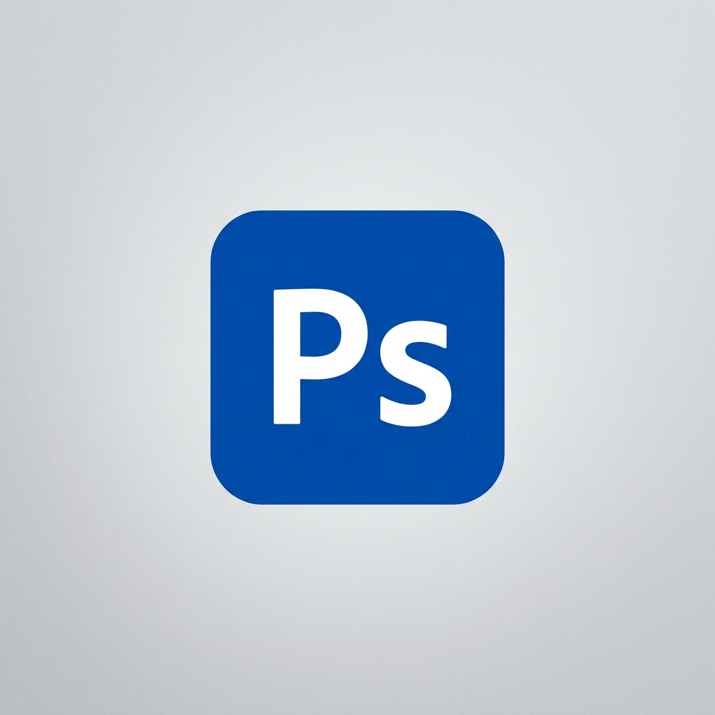 Adobe Photoshop app icon with white 'Ps' letters on blue rounded square