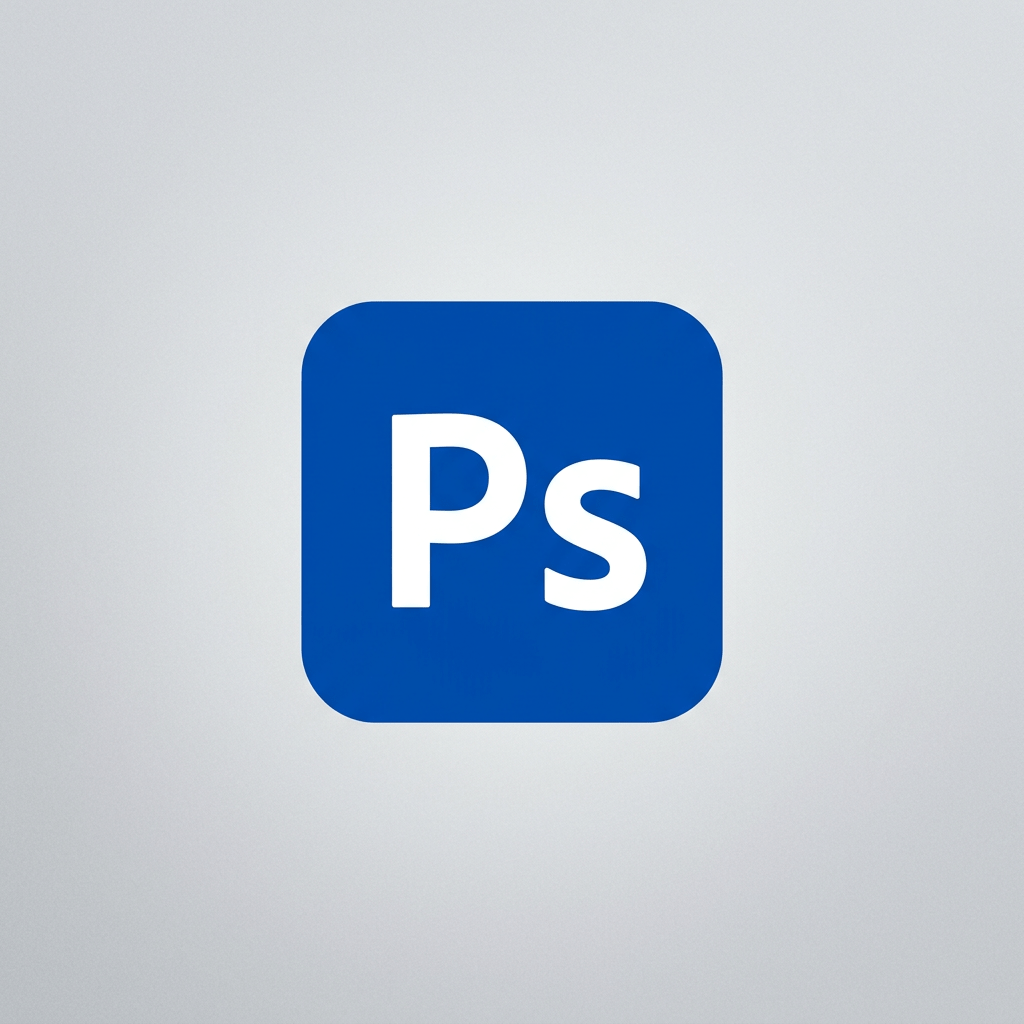 Adobe Photoshop app icon with white 'Ps' letters on blue rounded square